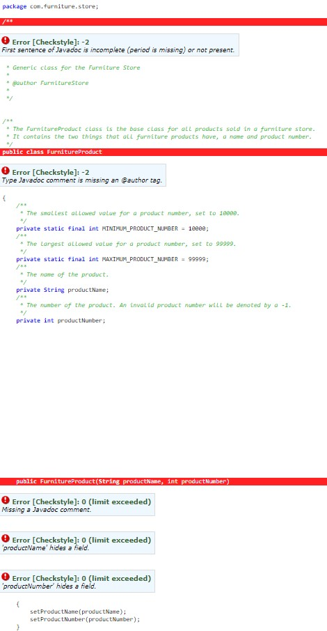 Complete the following code and create Chair.java | Chegg.com