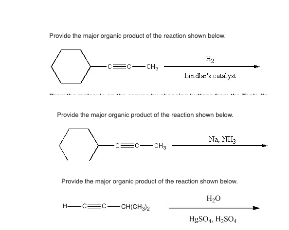 Solved Provide The Major Organic Product Of The Reaction 2499