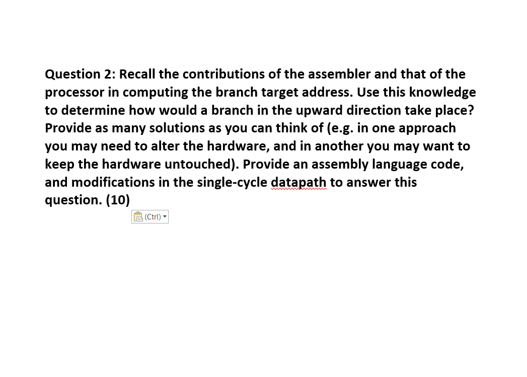 Solved Compulsory: Provide an assembly language code, and | Chegg.com