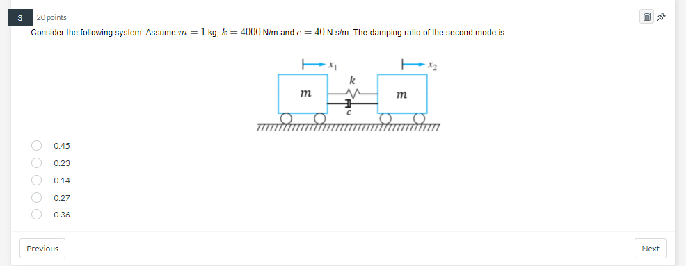 Solved 3 20 points Consider the following system. Assume m = | Chegg.com