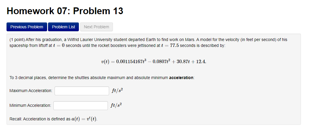 Solved Homework 07: Problem 13 Previous Problem Problem List | Chegg.com