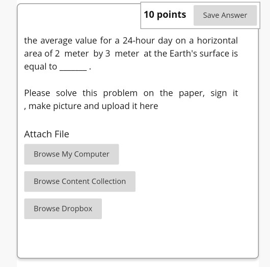 Solved 10 points Save Answer the average value for a 24-hour | Chegg.com