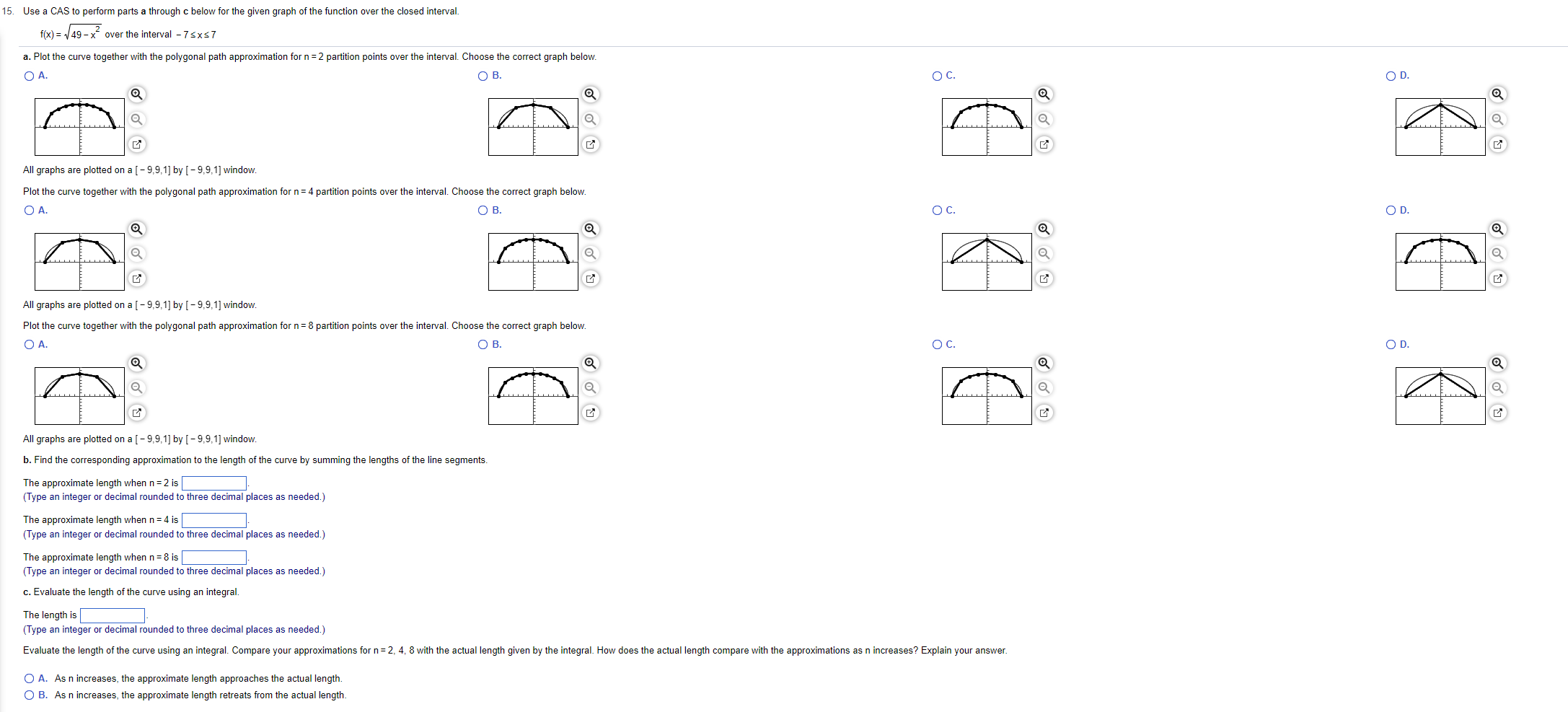Use a CAS to perform parts a through c below for the | Chegg.com