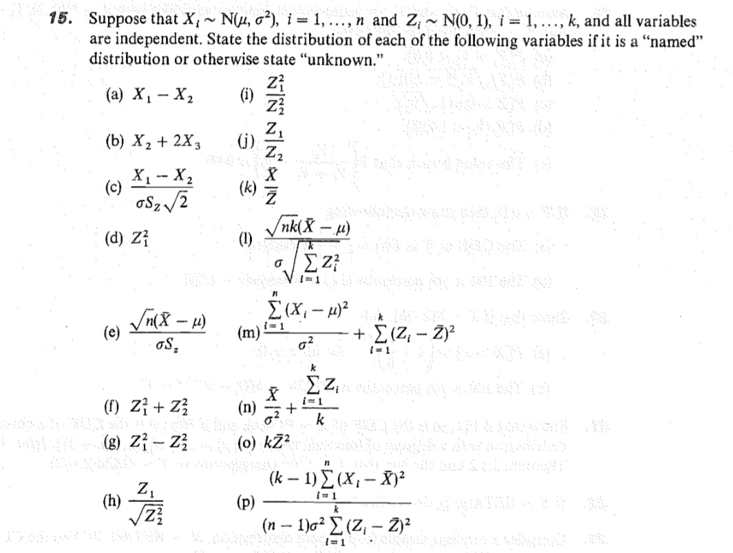 Solved Suppose That X N U O I 1 N And Z Are I Chegg Com