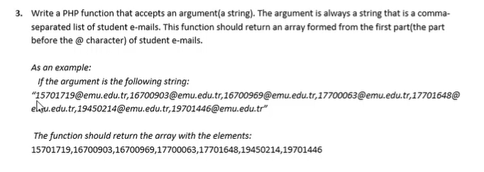 Solved 3. Write a PHP function that accepts an argument (a | Chegg.com
