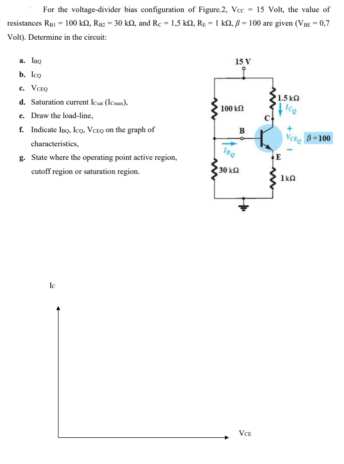 Solved For The Voltage-divider Bias Configuration Of | Chegg.com