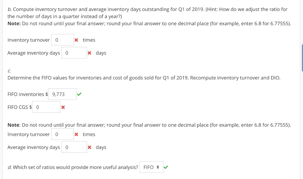 Analyzing Inventories with Quarterly Data and LIFO