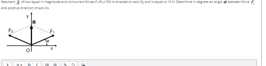 Solved Resultant R of two equal in magnitude and concurrent | Chegg.com
