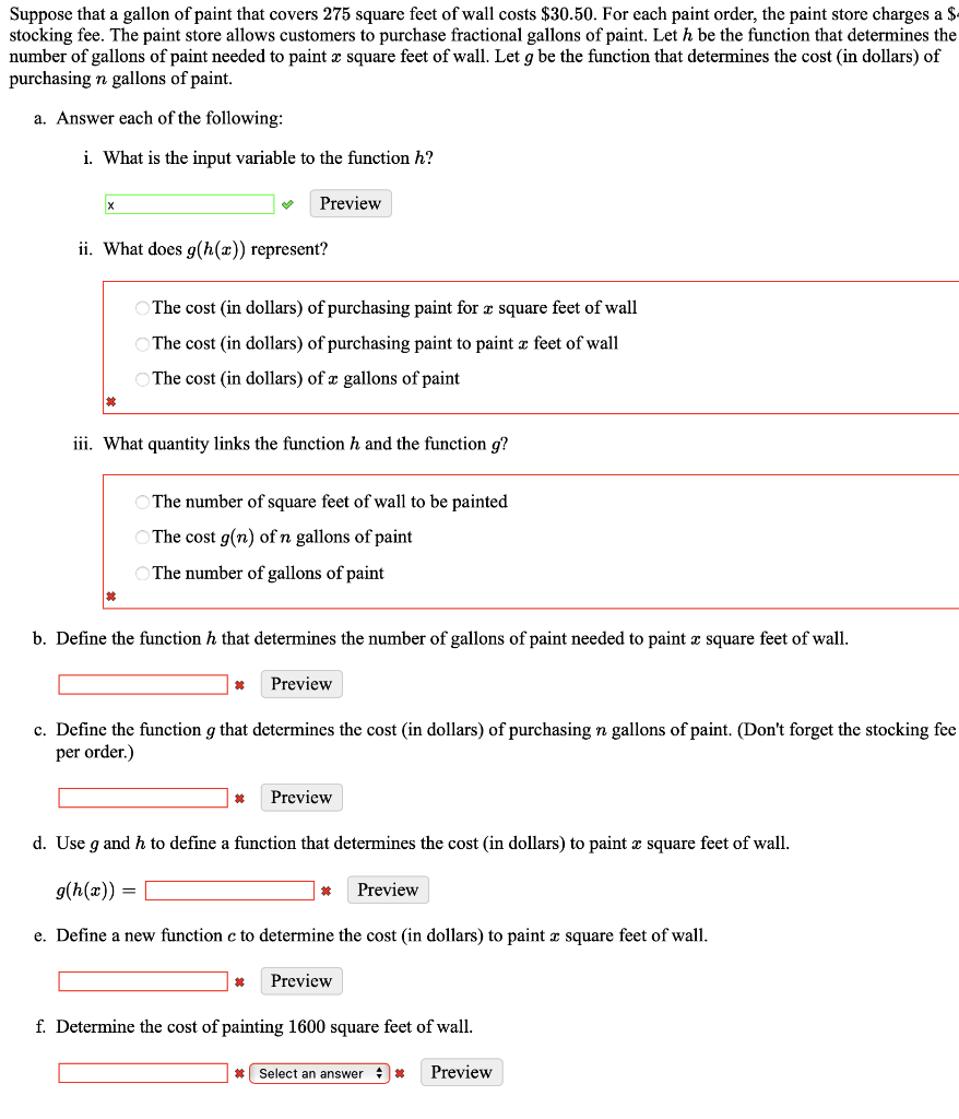 Solved Suppose that a gallon of paint that covers 275 square