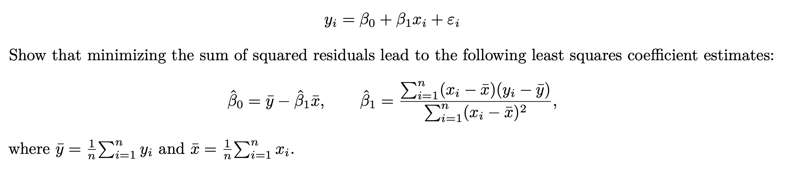 Solved Consider The Simple Linear Regression Model Yi β0 5338