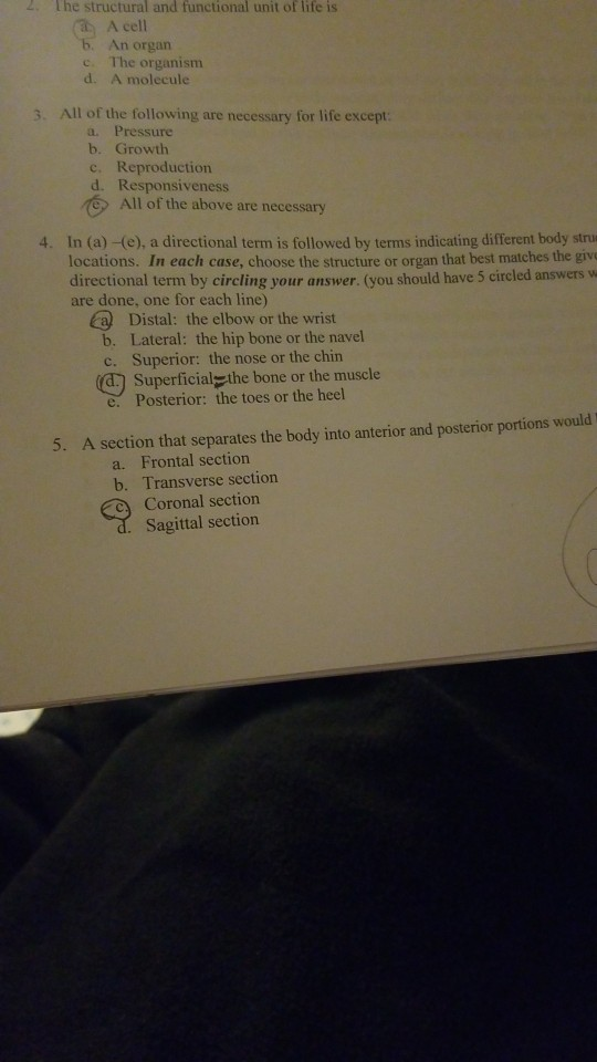 Solved 2. The structural and functional unit of life is a A | Chegg.com