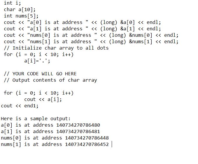 Solved 1. Write code that changes ONLY the nums array where | Chegg.com