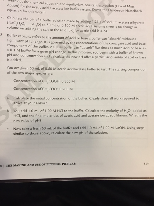 Solved Calculate the pH of a buffer solution made by adding | Chegg.com