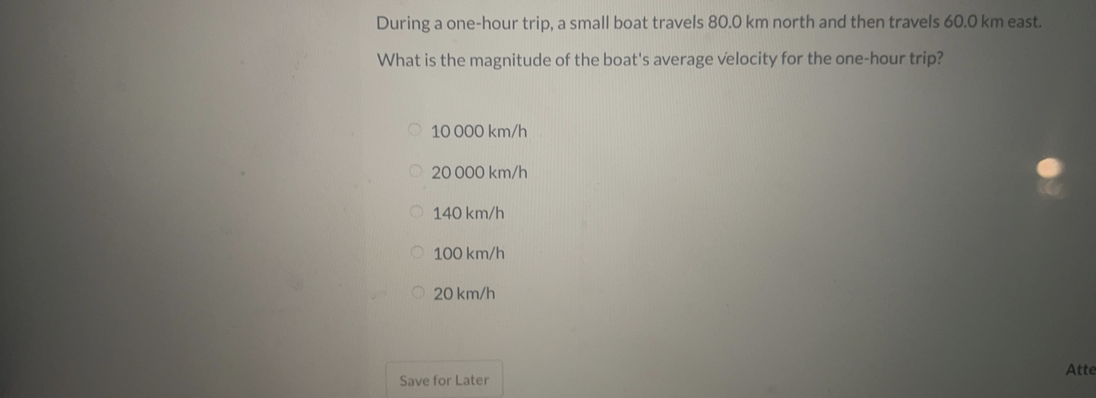 Solved During a onehour trip, a small boat travels 80.0 km