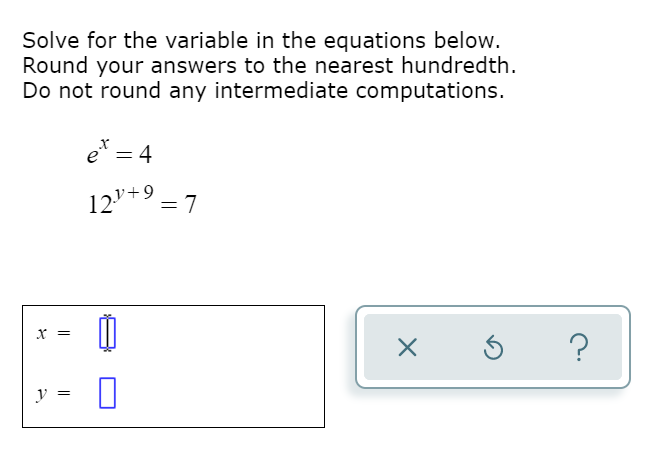 Solved Solve For The Variable In The Equations Below Rou Chegg Com