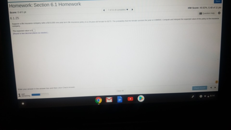 Solved Homework: Section 6.1 Homework Score: 0 of 1 pt | Chegg.com