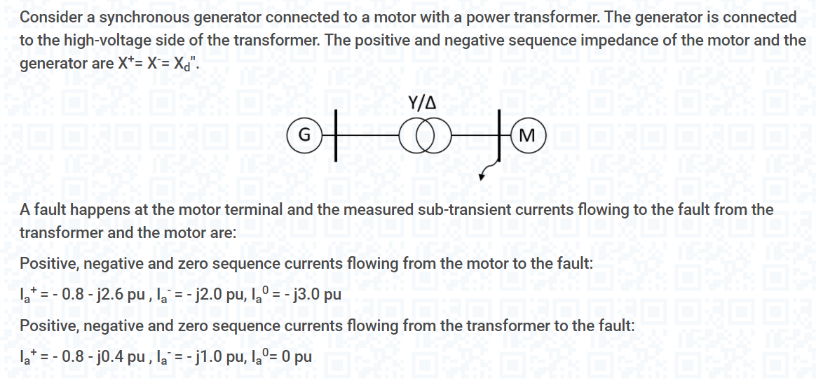 Solved Consider a synchronous generator connected to a motor | Chegg.com