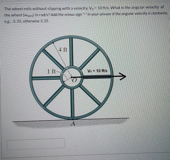 Solved The wheel rolls without slipping with a velocity. Vo | Chegg.com