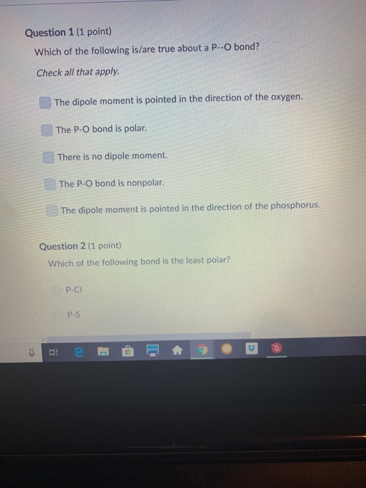 Solved Question 1 (1 Point) Which Of The Following Is/are | Chegg.com