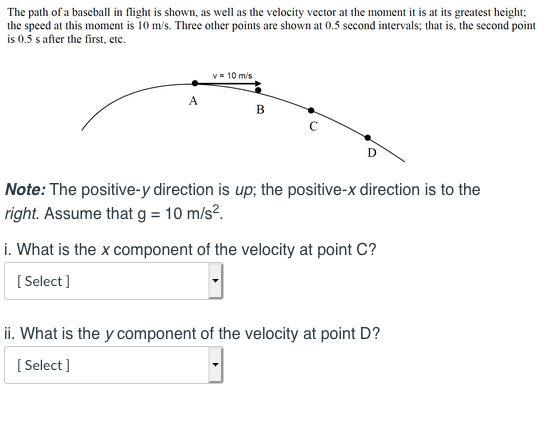 Solved The path of a baseball in flight is shown, as well as | Chegg.com