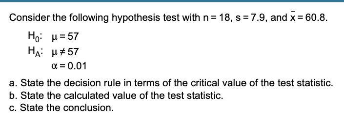 Solved Consider The Following Hypothesis Test With | Chegg.com