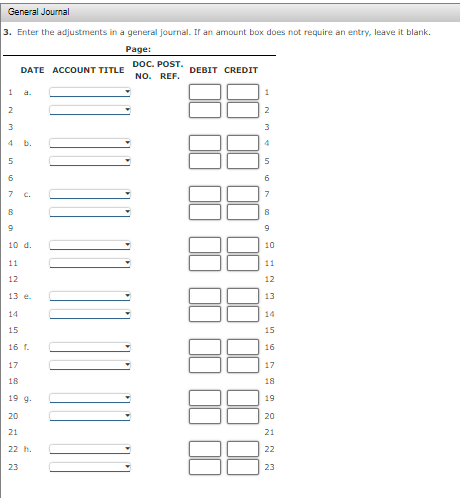 Solved Completion of a Work Sheet Showing a Net Income 1. | Chegg.com