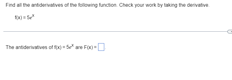 Solved Find All The Antiderivatives Of The Following | Chegg.com