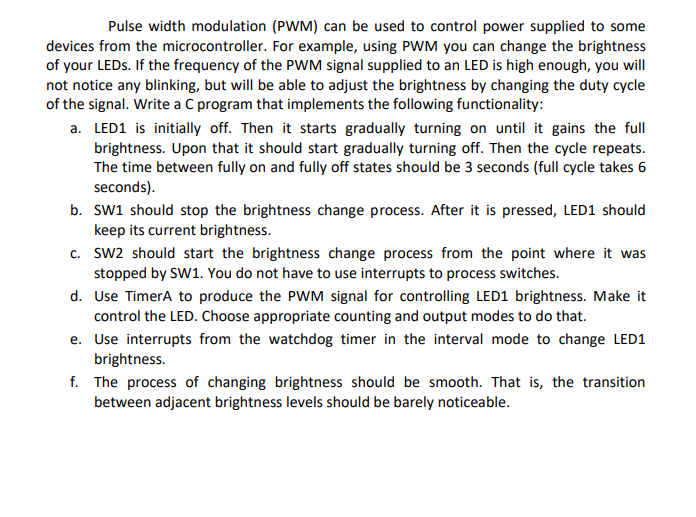 Pulse width modulation (PWM) can be used to control | Chegg.com