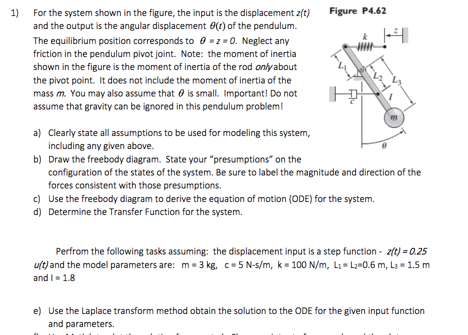 Solved 1) Figure P4.62 For the system shown in the figure, | Chegg.com
