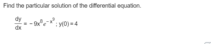 Solved Find The Particular Solution Of The Differential