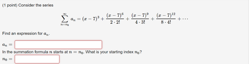 Solved 1 Point Consider The Series 4·31 8 4 N N0 Find An