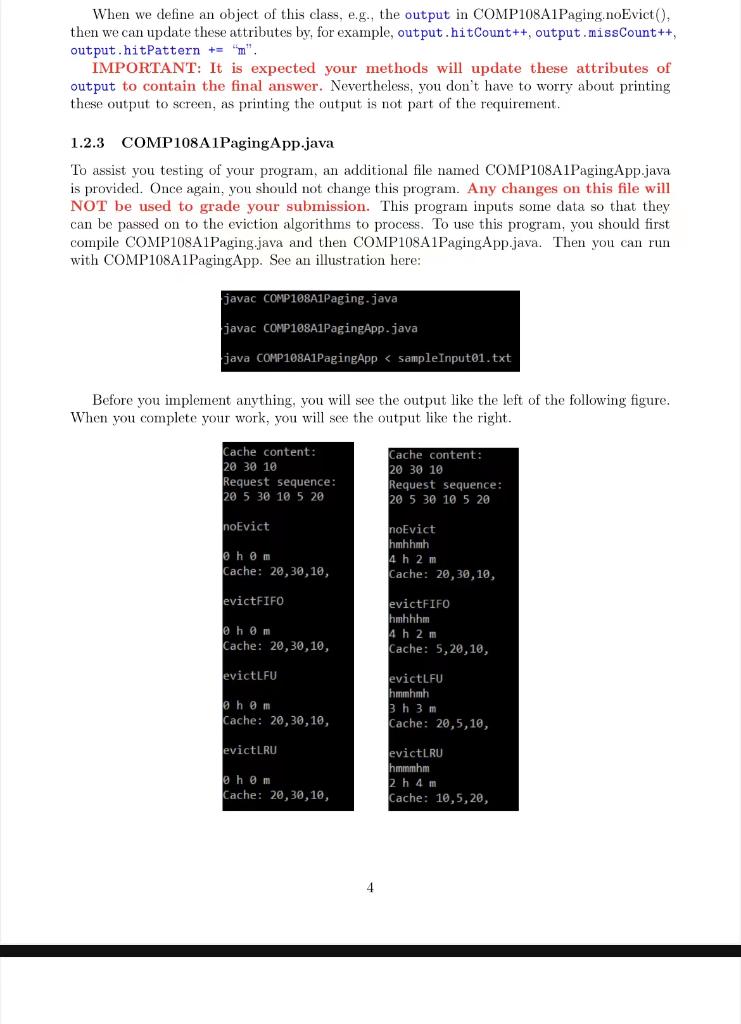 Below is COMP108A1PagingApp.java // import | Chegg.com