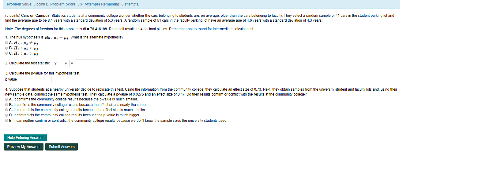 Solved Problem Value: 5 point(s). Problem Score: 0%. | Chegg.com