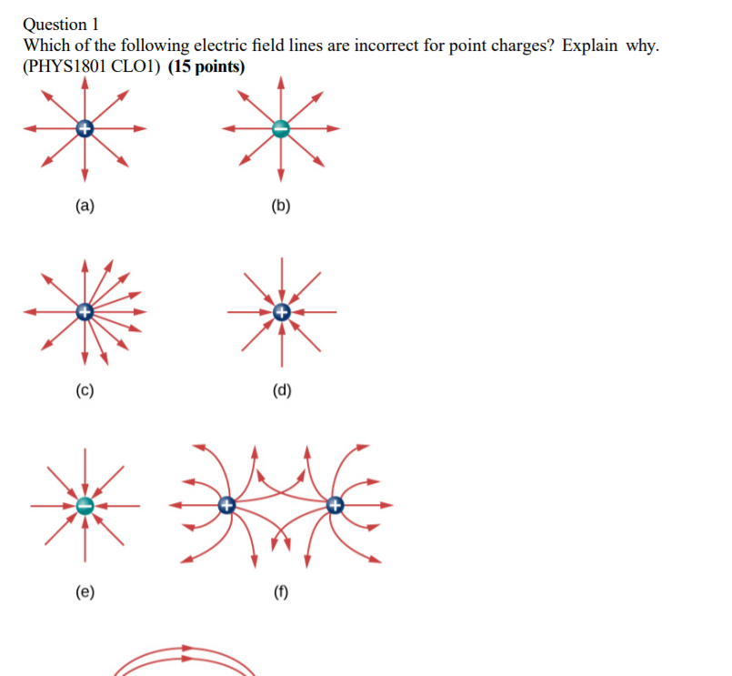 Solved Question 1 Which of the following electric field | Chegg.com