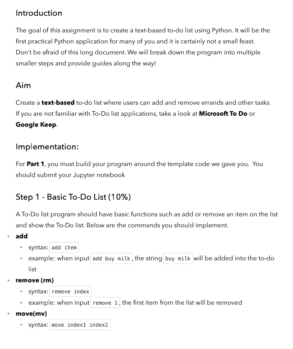 Solved Introduction The goal of this assignment is to create | Chegg.com