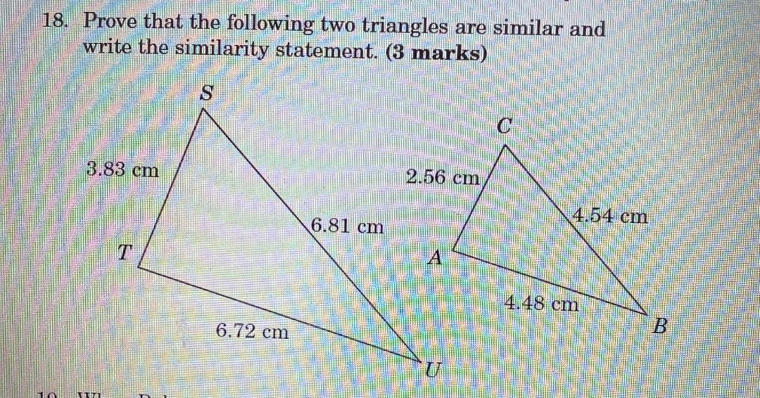 Solved 18. Prove that the following two triangles are | Chegg.com