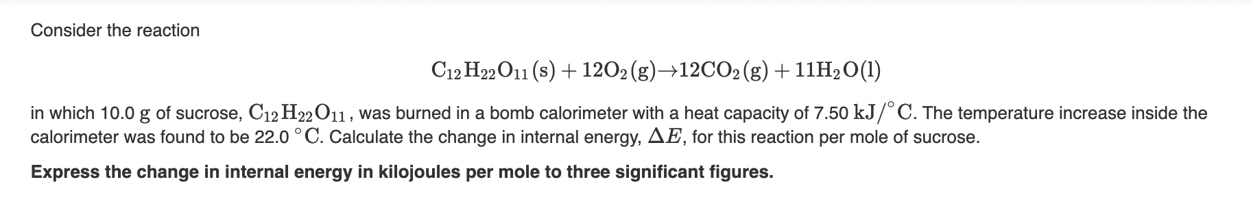 Solved Consider the reaction C12H22O11( s)+12O2( g)→12CO2( | Chegg.com