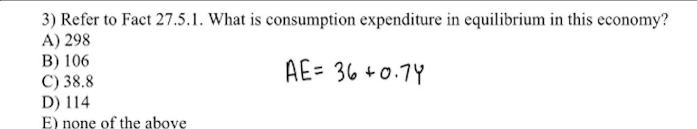 Solved 3) Refer to Fact 27.5.1. What is consumption | Chegg.com