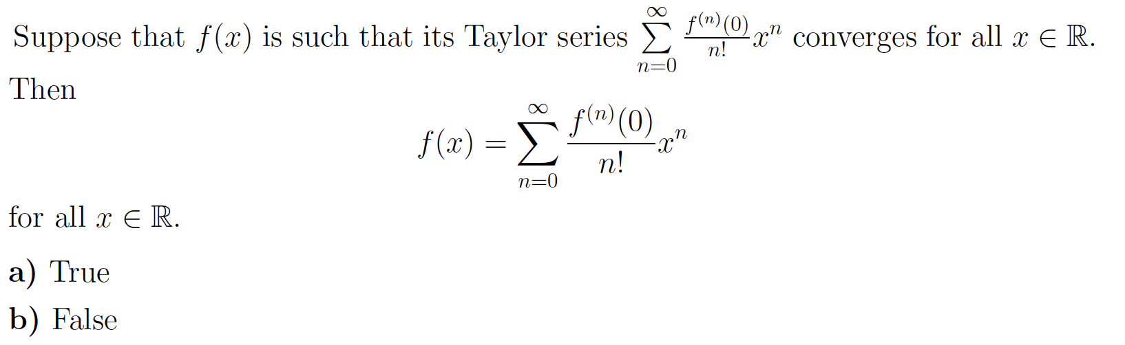 Solved Suppose That F X Is Such That Its Taylor Series E Chegg Com