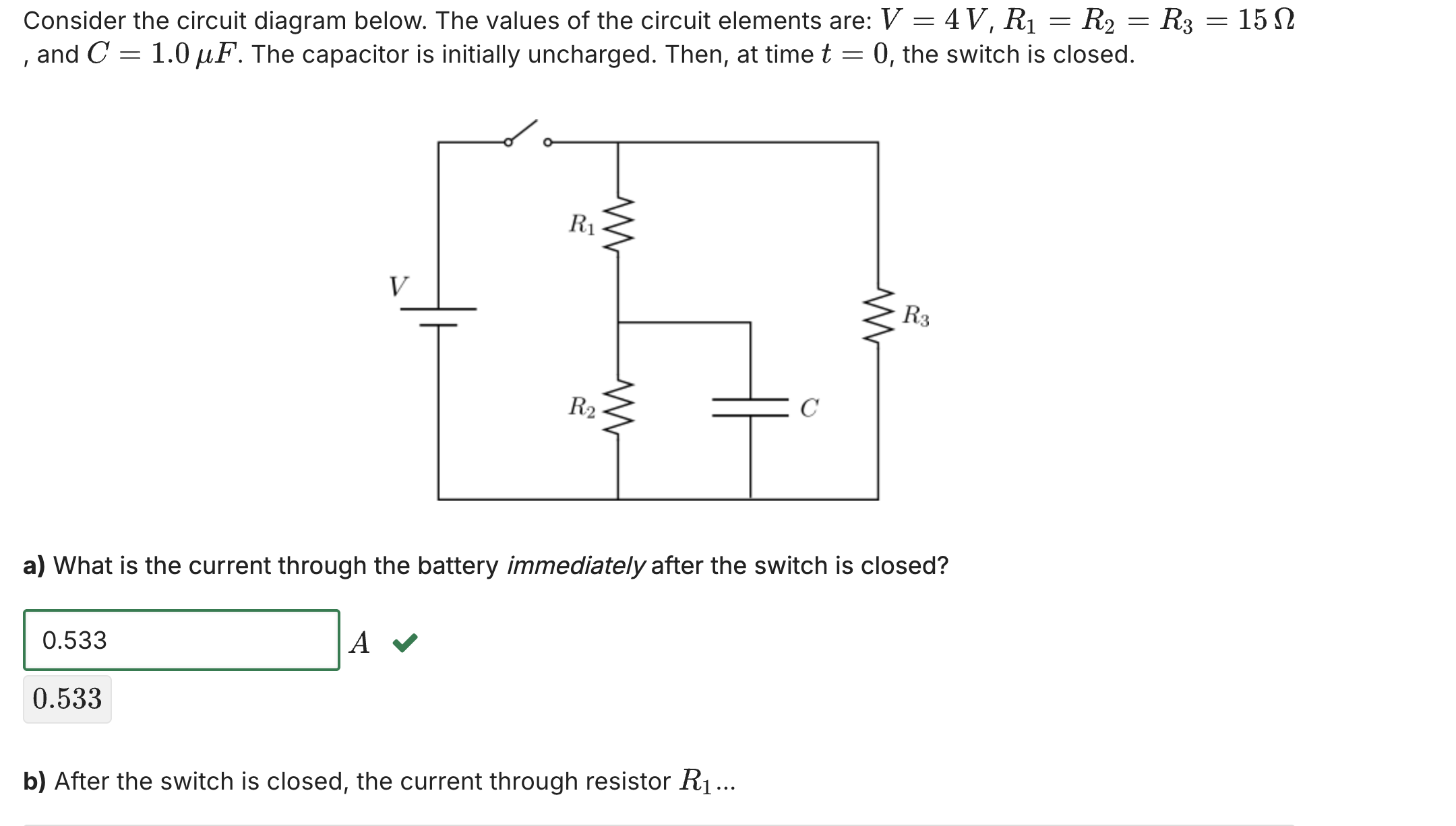 Solved Consider the circuit diagram below. The values of | Chegg.com