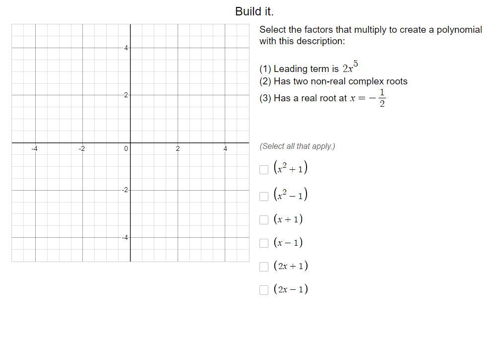 Solved Build it. Select the factors that multiply to create | Chegg.com