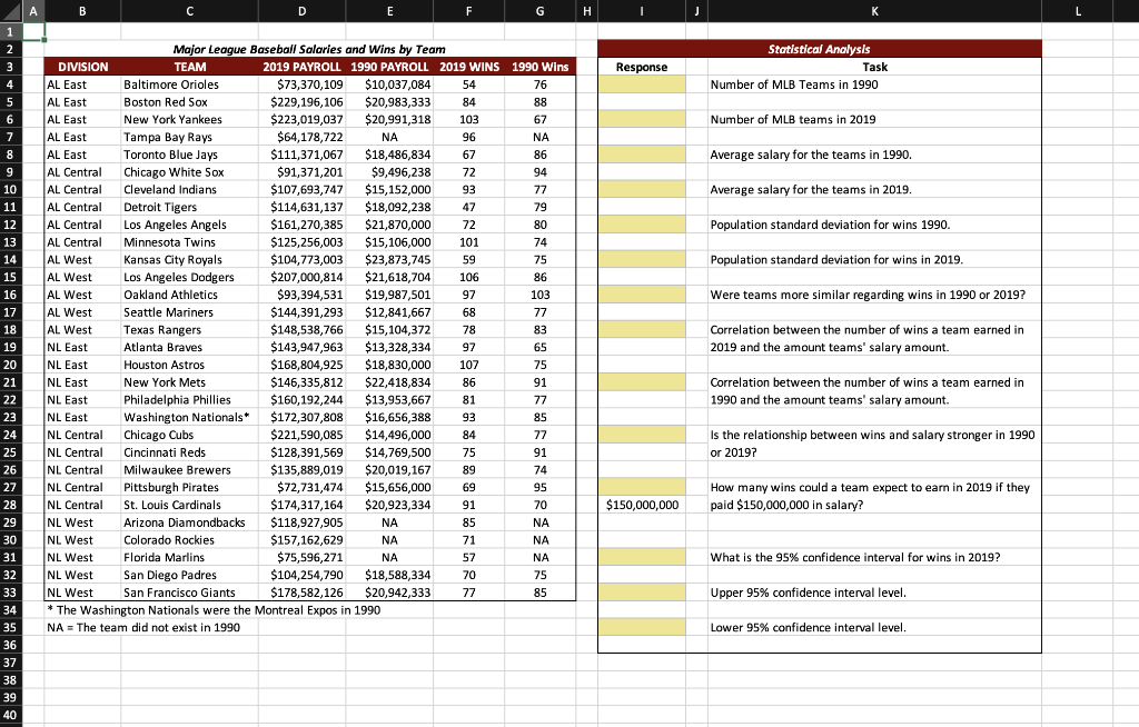 Solved There are 30 Major League Baseball (MLB) teams. The | Chegg.com