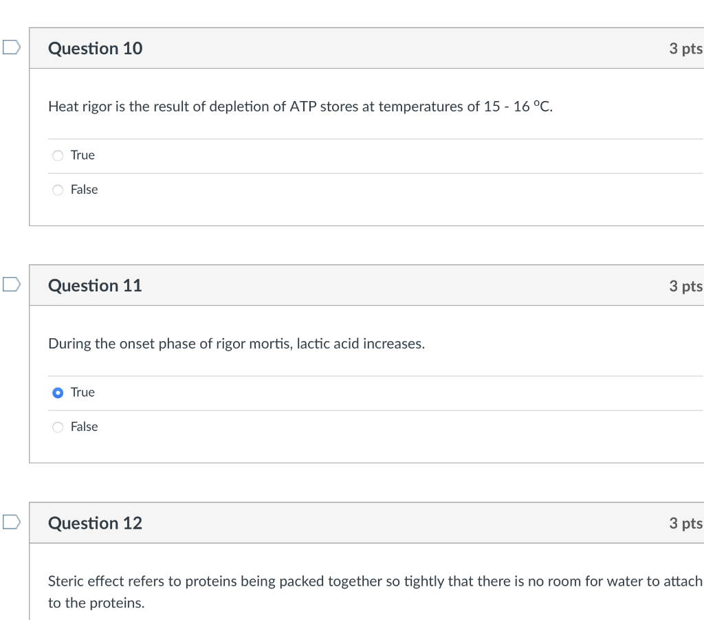 Solved Heat rigor is the result of depletion of ATP stores