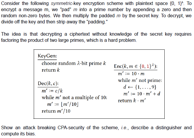 Solved Consider The Following Symmetric-key Encryption | Chegg.com