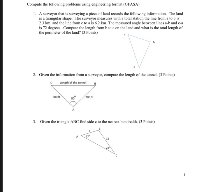 Solved Compute the following problems using engineering | Chegg.com