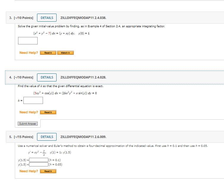 Solved 3. [-/10 Points) DETAILS ZILLDIFFEQMODAP11 2.4.038. | Chegg.com