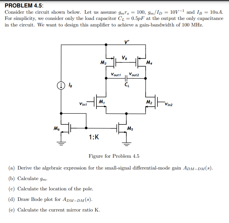 Solved PROBLEM 4.5: Consider the circuit shown below. Let us | Chegg.com
