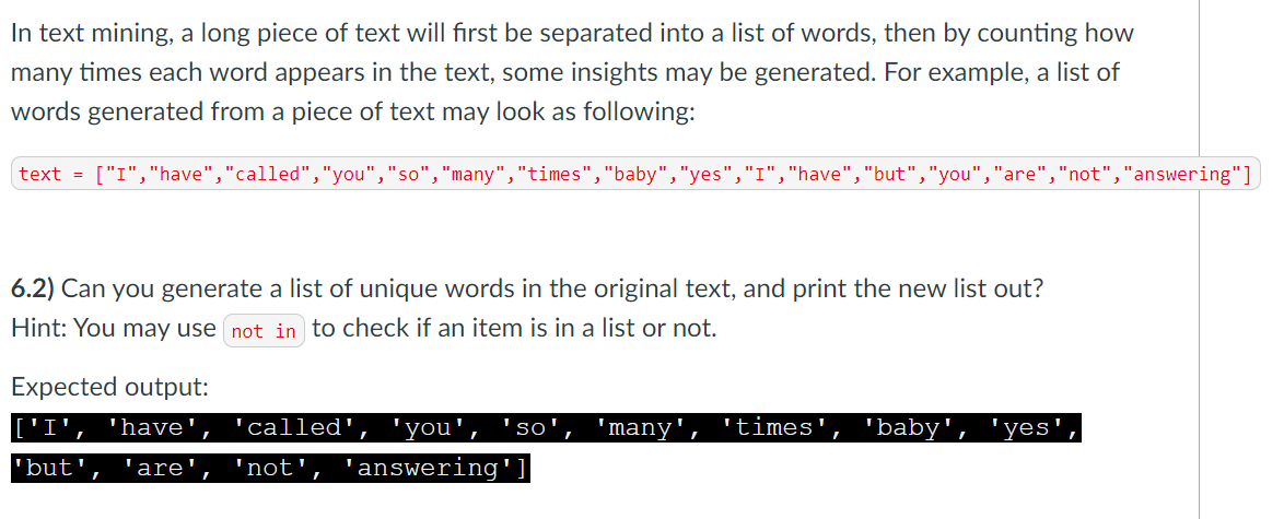 Solved In text mining, a long piece of text will first be | Chegg.com