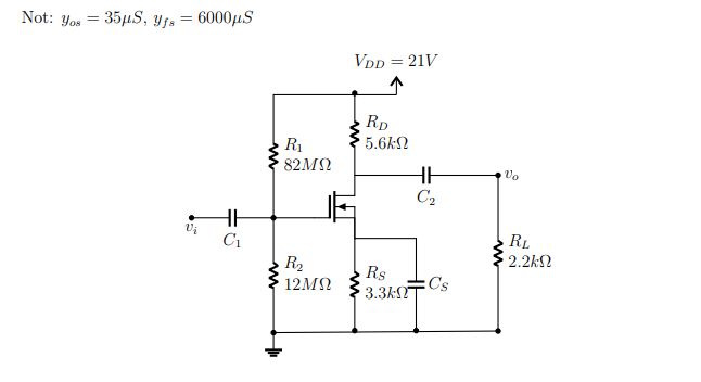 Solved 5. In the figure, the input voltage of the DE-MOSFET | Chegg.com