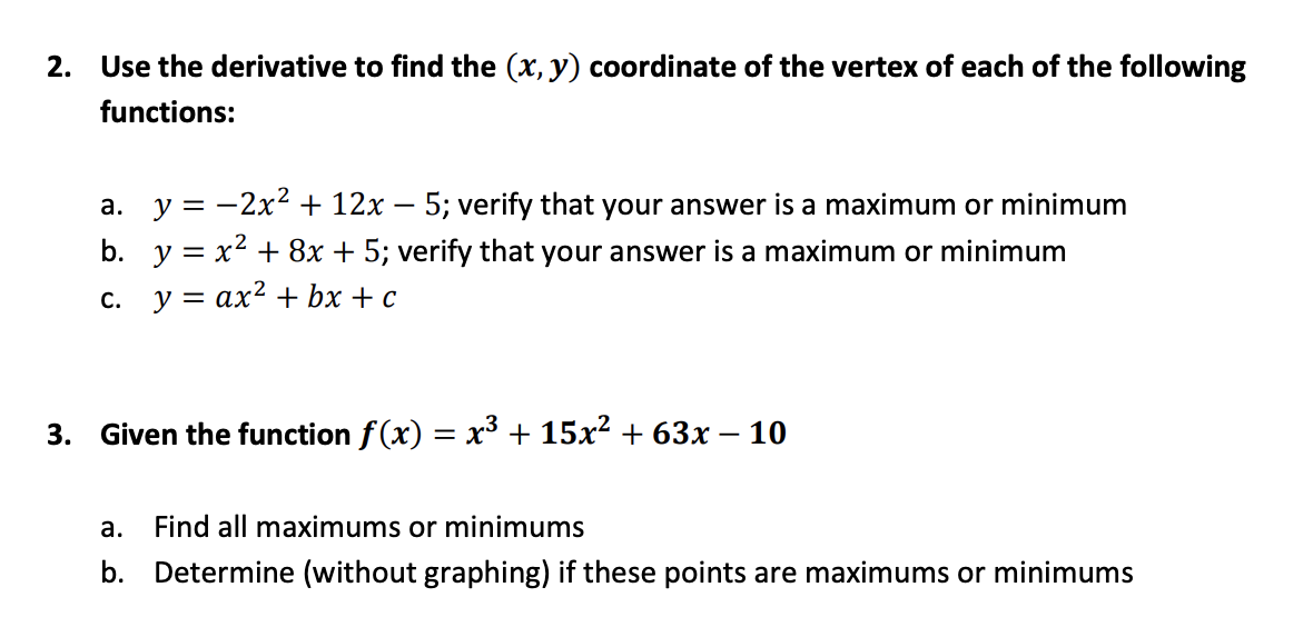 Solved Hey, I need help wtih 2b and 3 a and b. Please show | Chegg.com